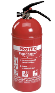 Protex Feuerlöscher PDE 2 GA Auto, 2kg, Manometer mit Kfz-Halterung u. Plakette